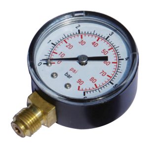 50mm Side Mount 0-90psi 0.25in BSPT Pressure Gauge