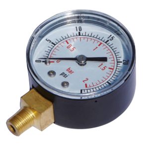 40mm Side Mount 0-30psi 0.125in BSPT Pressure Gauge
