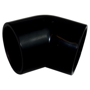 1.5in Plastica Black ABS 45 Deg Elbow P P - Single Fitting