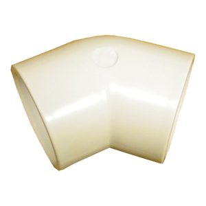 1.5in Plastica White 45 Deg Elbow P P - Single