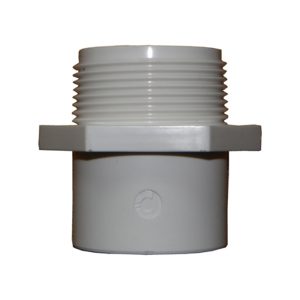 1.5in Plastica White Nipple MP MT - Single