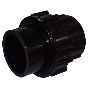 1.5in Plastica Black ABS Socket Union P P - Pack of 5