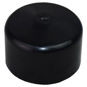 1.5in Plastica Black ABS End Cap - Pack of 10