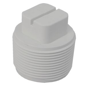 1.5in Plastica White Threaded Plug - Single