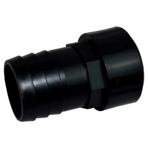 1.5in Plastica Black ABS Hosetail Plain - Single Fitting