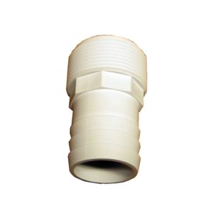 1.5in Plastica White Hosetail Threaded 50mm - Single