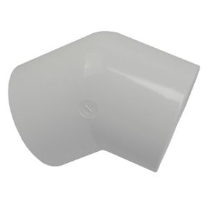 2in Plastica White 45 Deg Elbow P P - Single