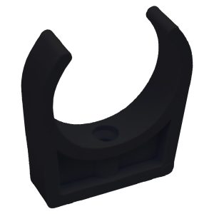 2in Plastica Black Pipe Clip - Pack of 25