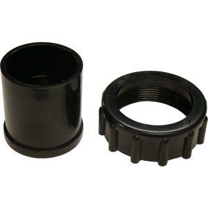 Plastica Argonaut Pump AG Union Nut and Step Sleeve 50mm/1.5in Black pack 2