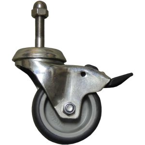 Plastica Slidelock 38mm Braked 3in Castor - Type 2 (black tyre)