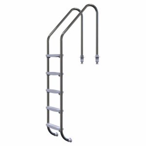 Plastica 38mm (1.5in) 5 Tread ABS Standard Ladder in 304 Grade Stainless Steel