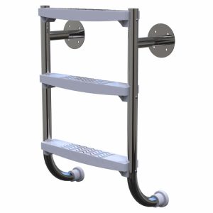 Plastica 38mm (1.5in) 3 Tread ABS Undercover Ladder in 304 Grade Stainless Steel