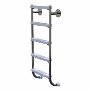 Plastica 38mm (1.5in) 5 Tread ABS Undercover Ladder in 304 Grade Stainless Steel
