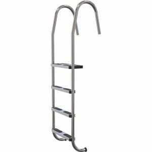 Plastica 43mm (1.7in) 4 Tread Slimline Ladder in 316 Grade Stainless Steel
