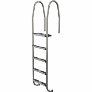 Plastica 43mm (1.7in) 5 Tread Slimline Ladder in 316 Grade Stainless Steel