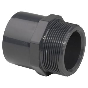 0.5in Grey PVC Adaptor MP MT 9 bar