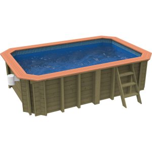 Plastica Wooden Exercise Pool Package with SwimMaster Counter Current